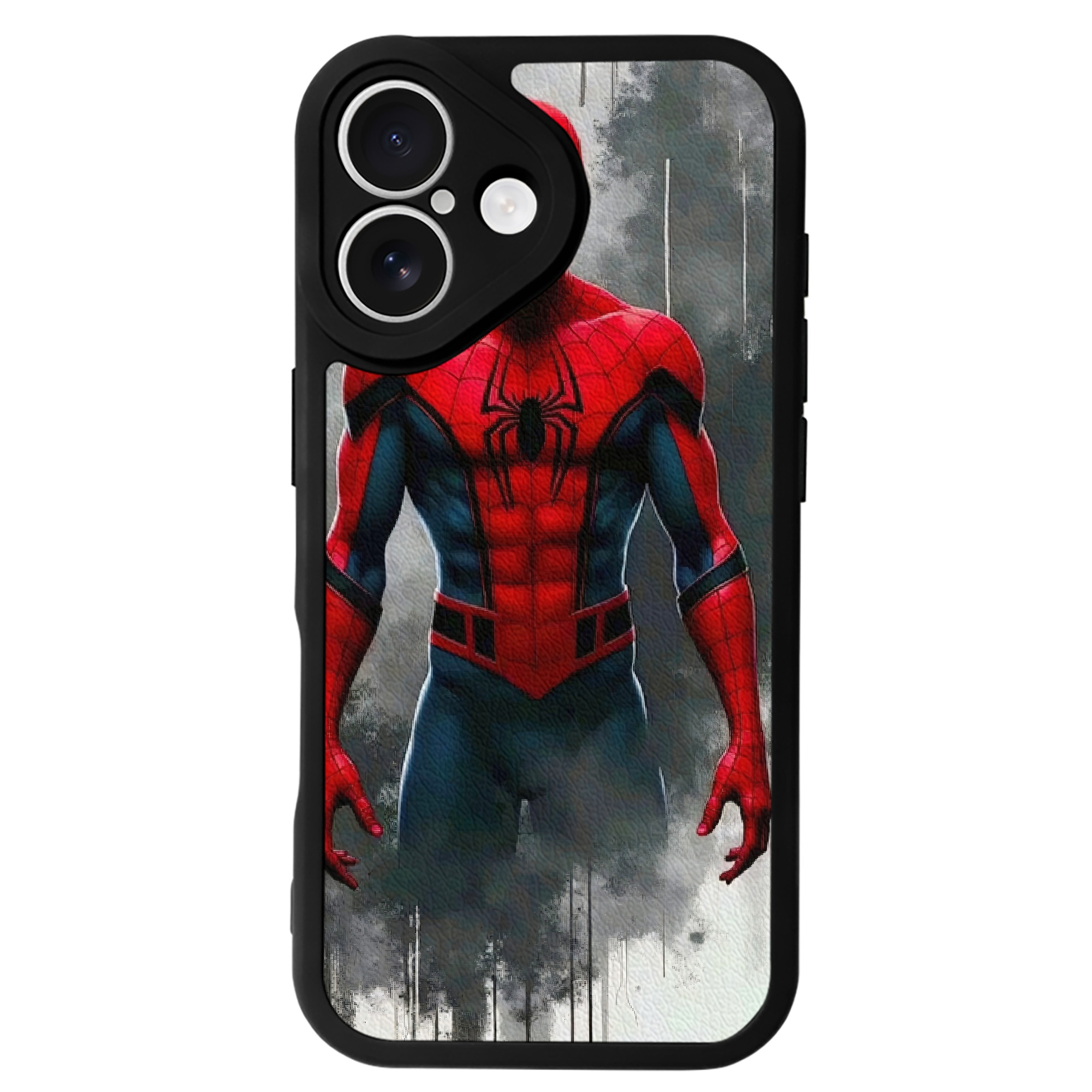 Spider Man スパイダーマン 【iPhone 16シリーズ対応】シリコンスマホケース（レザー調） 材質：シリコン